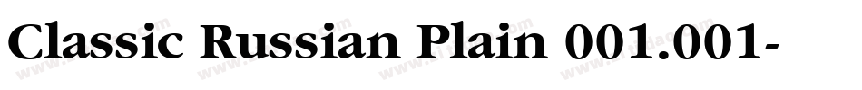 Classic Russian Plain 001.001字体转换